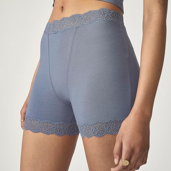 *NWT* Florence by Mills Lacy Cotton Shortie  Taupey Purple Violet L - Picture 2 of 6